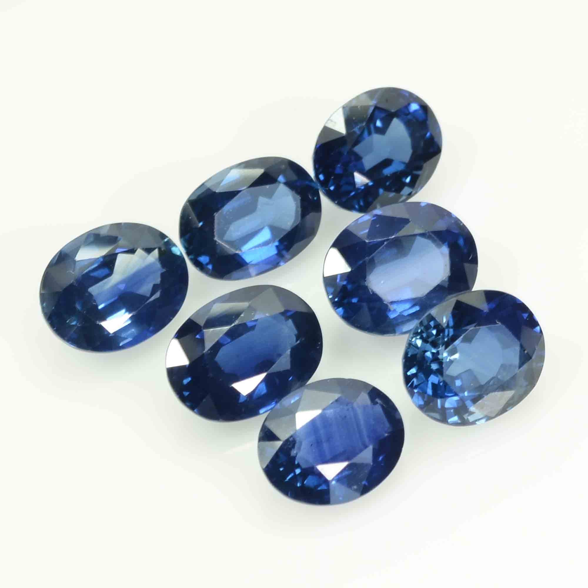 34 Pcs Natural 5x3mm Sapphire Lot. Blue Color And Oval Cut. Approximately 10.13 Total Carat Weight. hot September Birthstone.