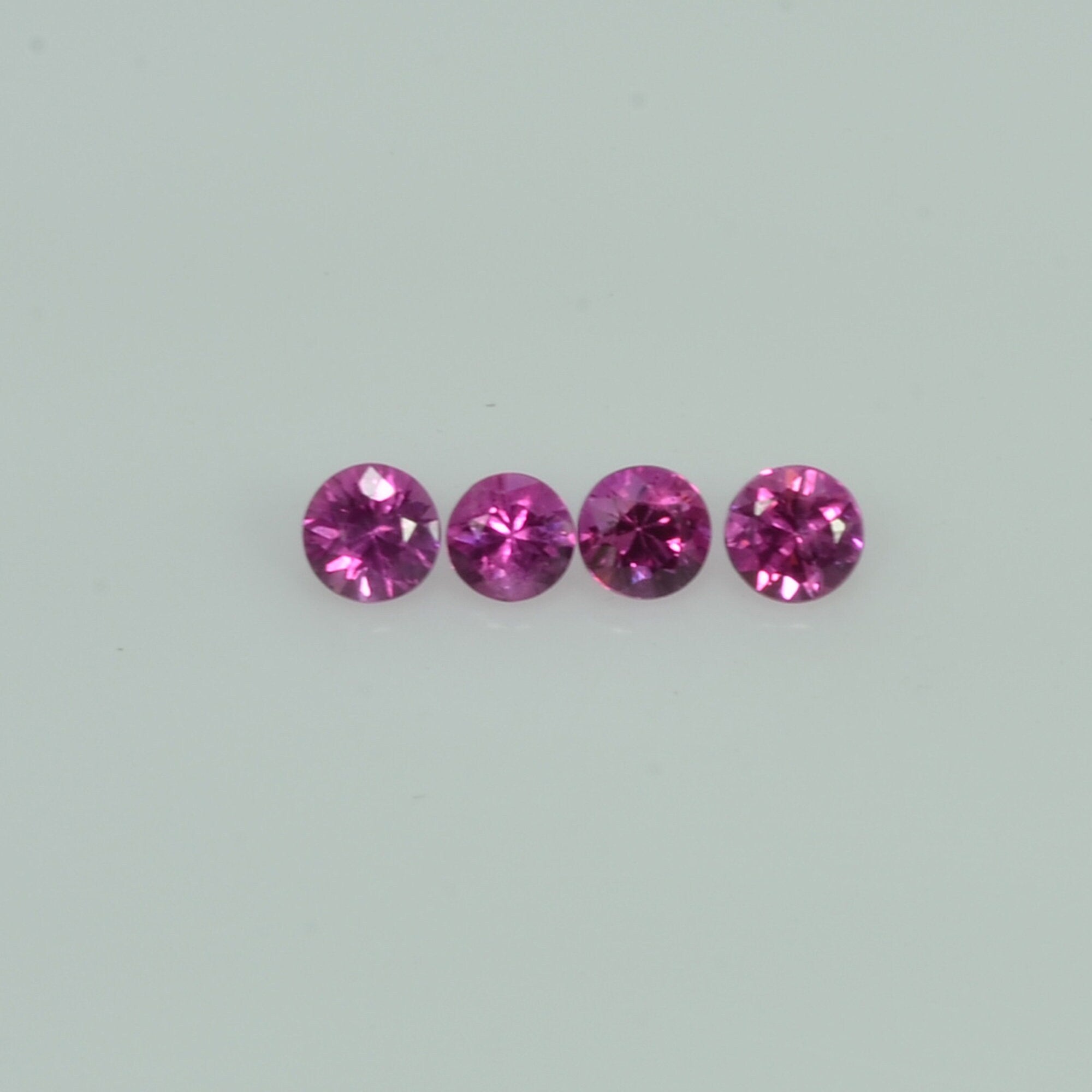 5 MM Pink Sapphire Round. Diamond Cut. Hot Pink Gem. online Intense Pink Color. Sparkling Tiny Gem.