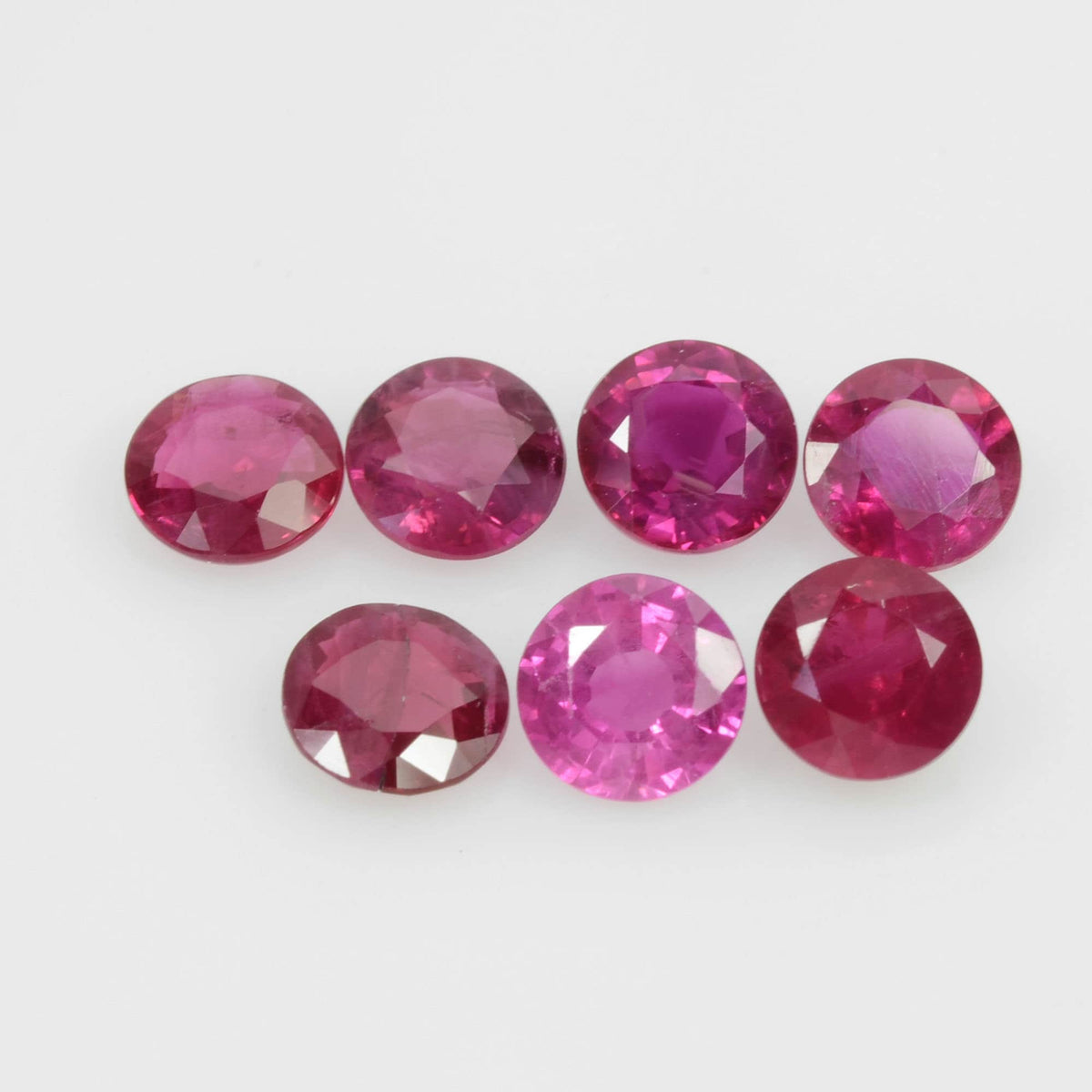 5 Pcs 8*8/9*9/10*10mm with Box Beautiful Unheated Gemstones Diamond Ruby  Round Cut Purple Sri-Lanka Gems Gemstones for Jewelry Making Gemstones for  Crafts