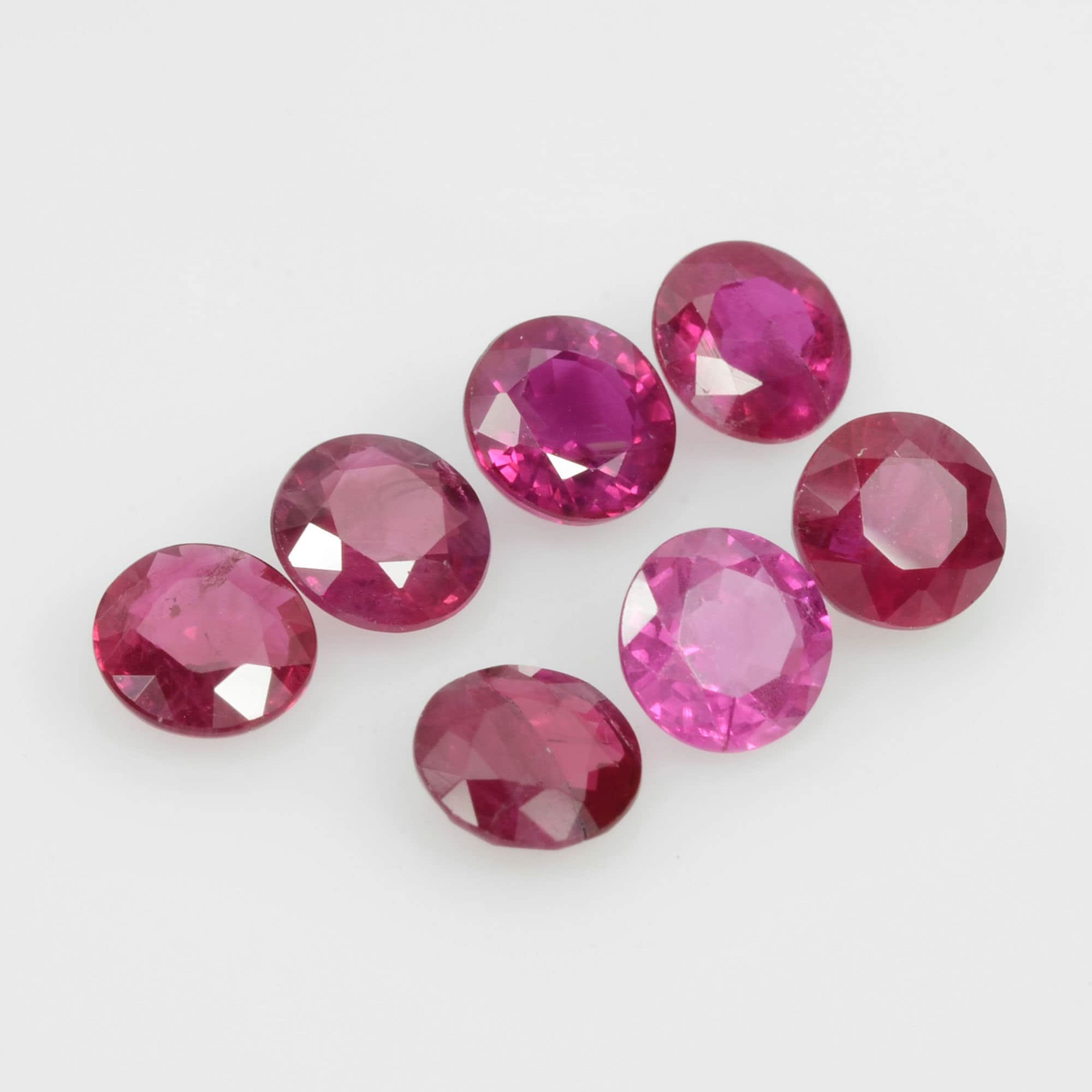 5 Pcs 8*8/9*9/10*10mm with Box Beautiful Unheated Gemstones Diamond Ruby  Round Cut Purple Sri-Lanka Gems Gemstones for Jewelry Making Gemstones for  Crafts