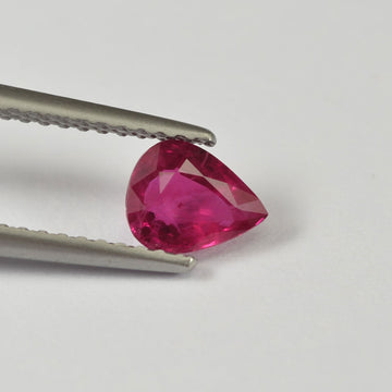 0.70 cts Natural Burma Ruby Loose Gemstone Pear Cut