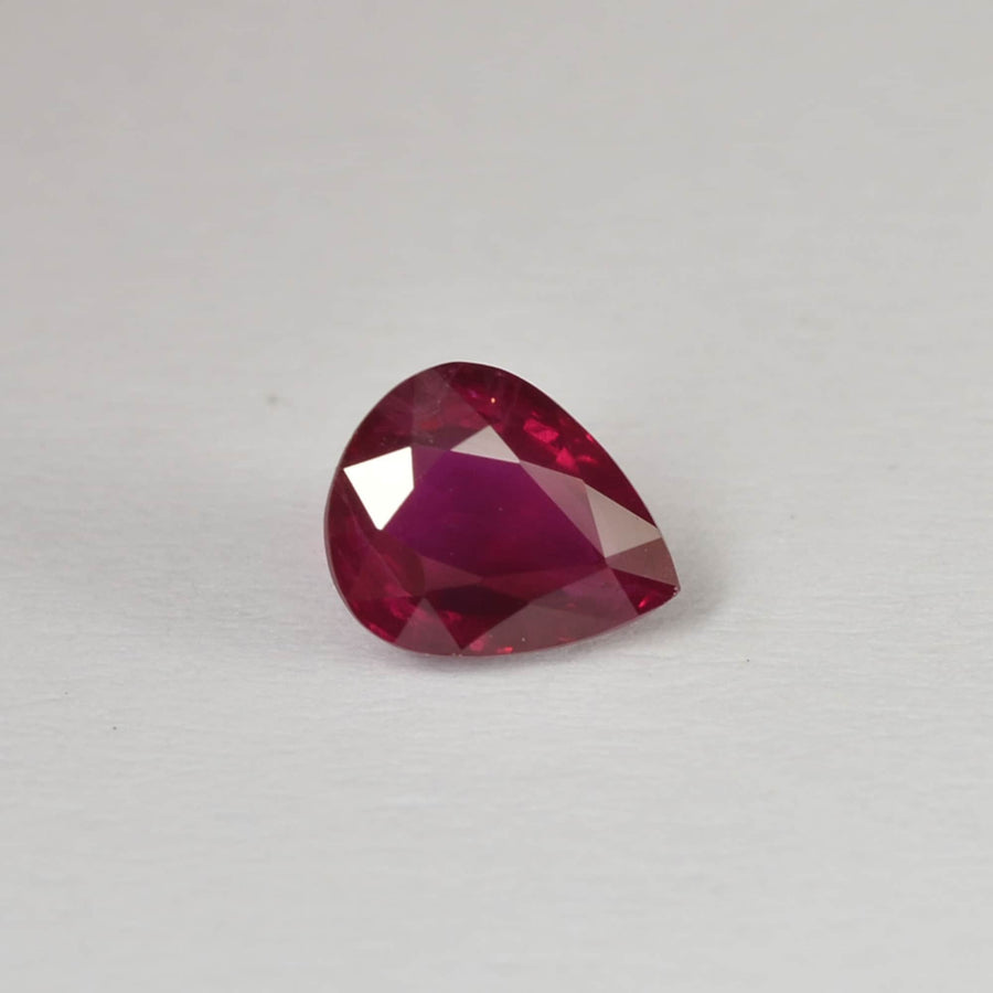 0.70 cts Natural Burma Ruby Loose Gemstone Pear Cut