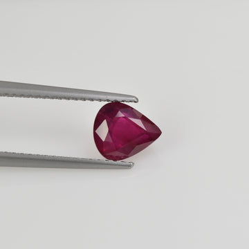 1.46 cts Natural Burma Ruby Loose Gemstone Pear Cut