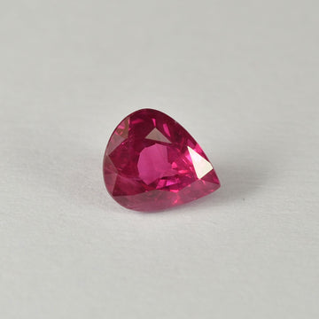 0.74 cts Natural Burma Ruby Loose Gemstone Pear Cut