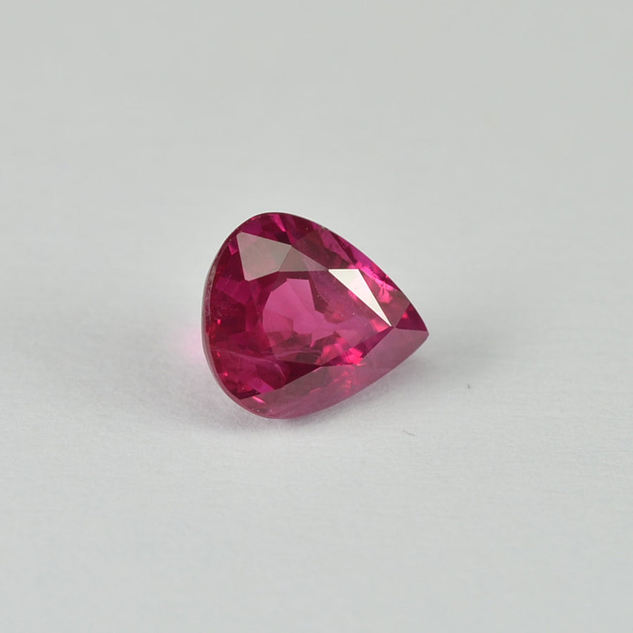 0.74 cts Natural Burma Ruby Loose Gemstone Pear Cut