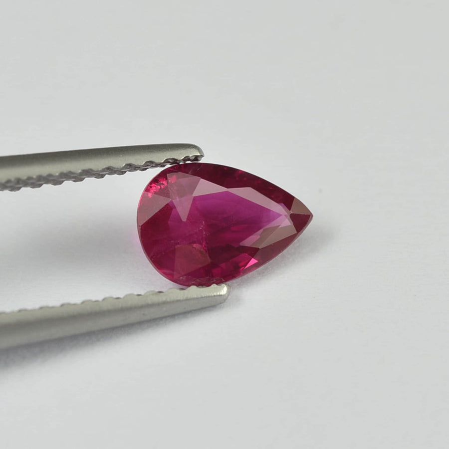 0.69 cts Natural Burma Ruby Loose Gemstone Pear Cut