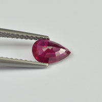 0.69 cts Natural Burma Ruby Loose Gemstone Pear Cut