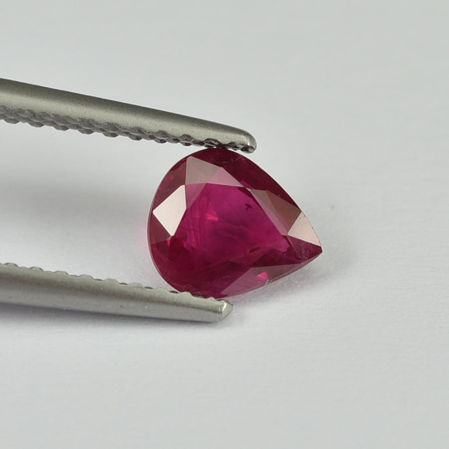 0.70 cts Natural Burma Ruby Loose Gemstone Pear Cut