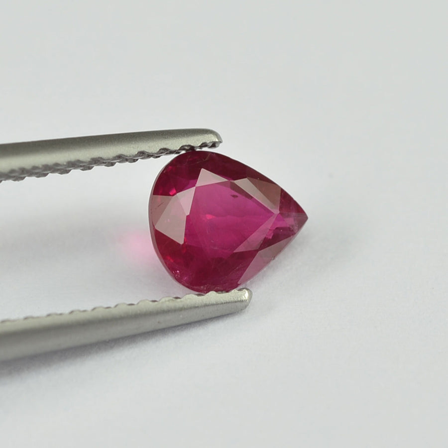 0.70 cts Natural Burma Ruby Loose Gemstone Pear Cut