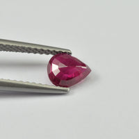 0.70 cts Natural Burma Ruby Loose Gemstone Pear Cut