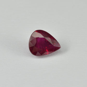 0.81 cts Natural Burma Ruby Loose Gemstone Pear Cut