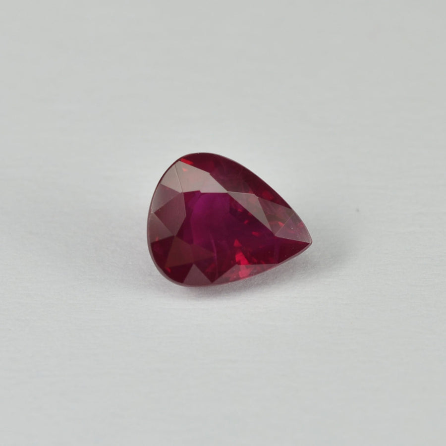 0.81 cts Natural Burma Ruby Loose Gemstone Pear Cut