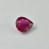 0.78 cts Natural Burma Ruby Loose Gemstone Pear Cut