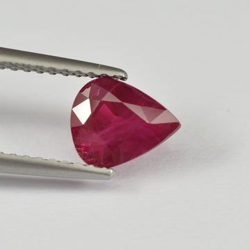 0.96 cts Natural Burma Ruby Loose Gemstone Pear Cut