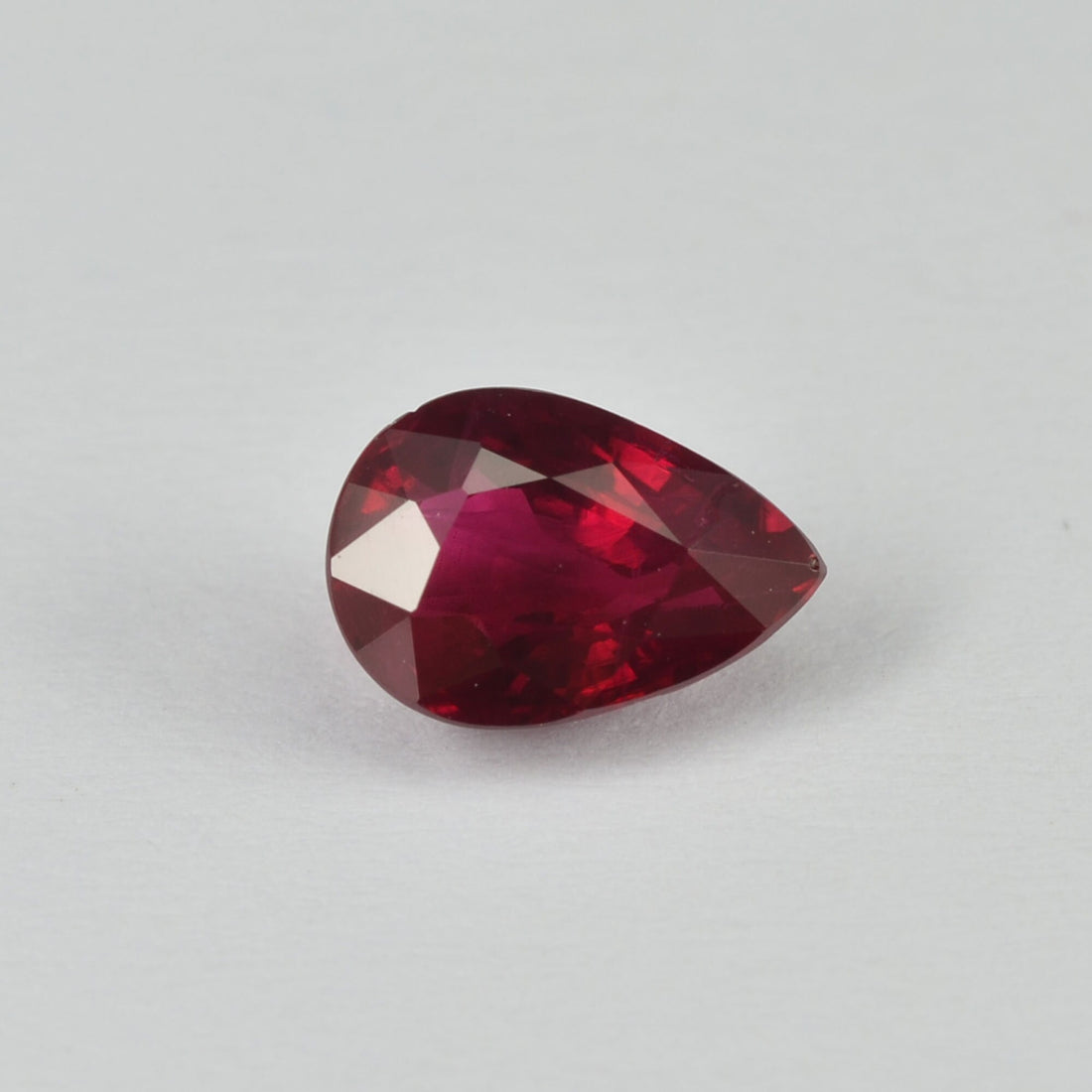 0.96 cts Natural Burma Ruby Loose Gemstone Pear Cut