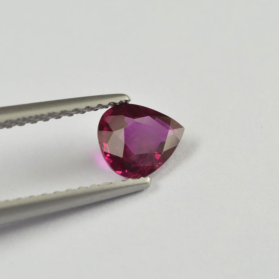 0.60 cts Natural Burma Ruby Loose Gemstone Pear Cut