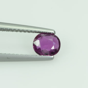 0.55 Cts Natural Thai Ruby Loose Gemstone Oval Cut