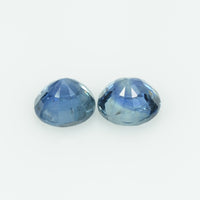 6 MM Natural Blue Sapphire Loose Pair Gemstone Round Cut