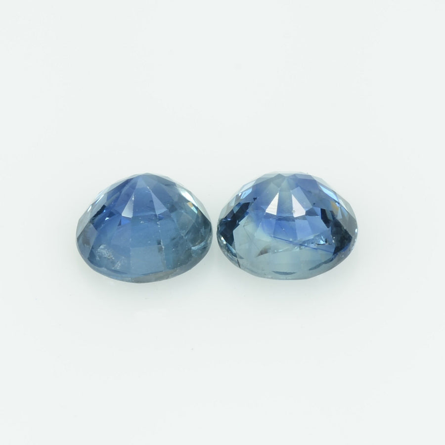 6 MM Natural Blue Sapphire Loose Pair Gemstone Round Cut