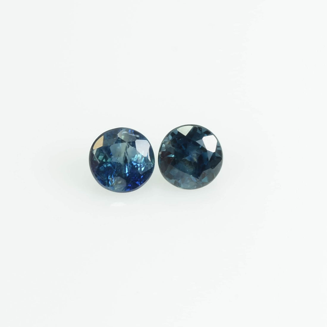 3.7-4 mm Natural Blue Sapphire Loose Pair Gemstone Round Cut