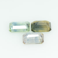 7x5 MM lot Natural Multi-Color Sapphire Loose Gemstone Octagon Cut