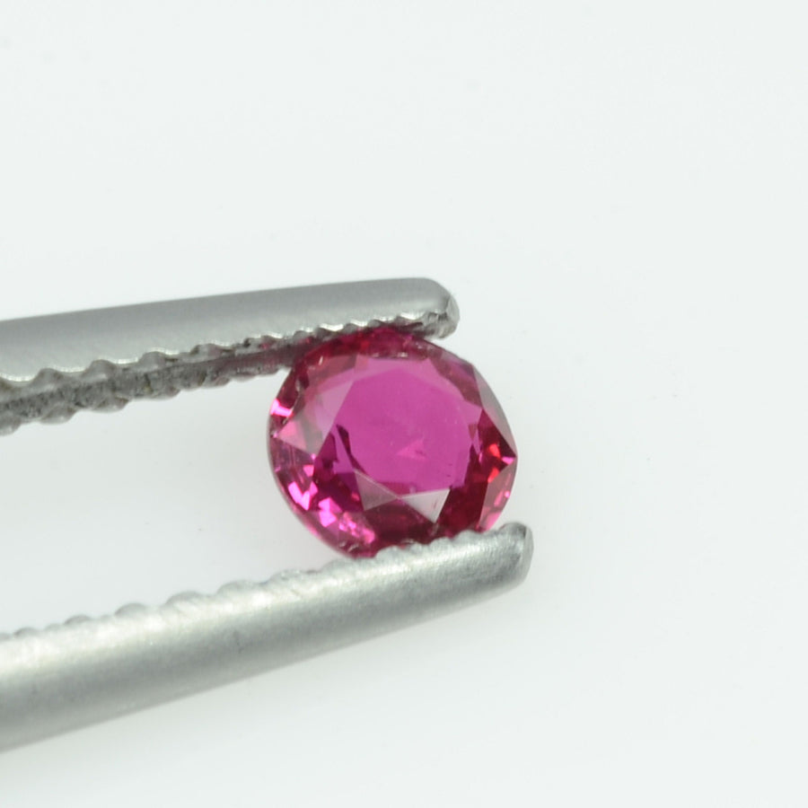 3.8 mm Natural Burma Ruby Loose Gemstone Round Cut