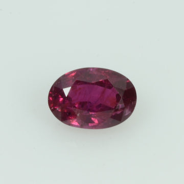 0.59 Cts Unheated Natural Burma Ruby Loose Gemstone Oval Cut