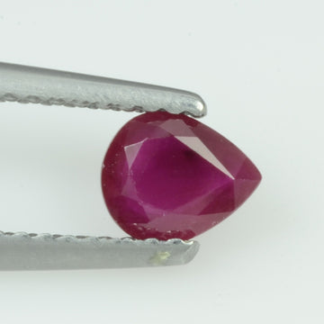 0.57 Cts Natural Burma Ruby Loose Gemstone Pear Cut