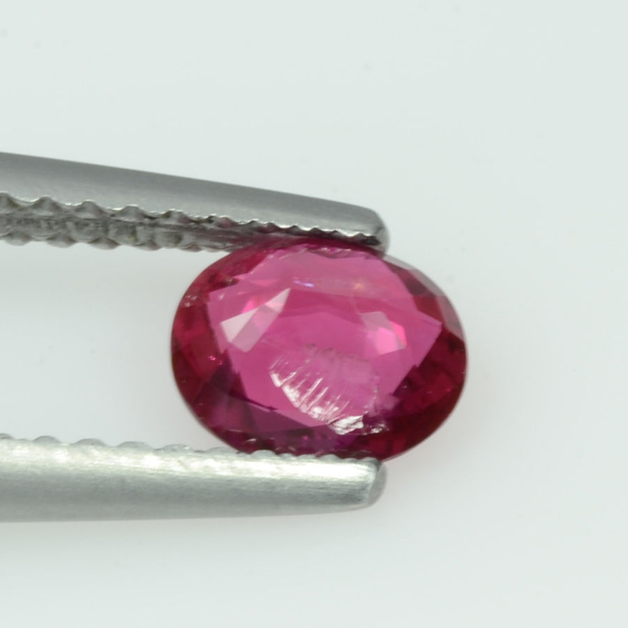 0.56 cts Unheated Natural Burma Ruby Loose Gemstone Oval Cut