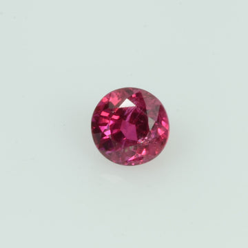 3.7 mm Natural Burma Ruby Loose Gemstone Round Cut