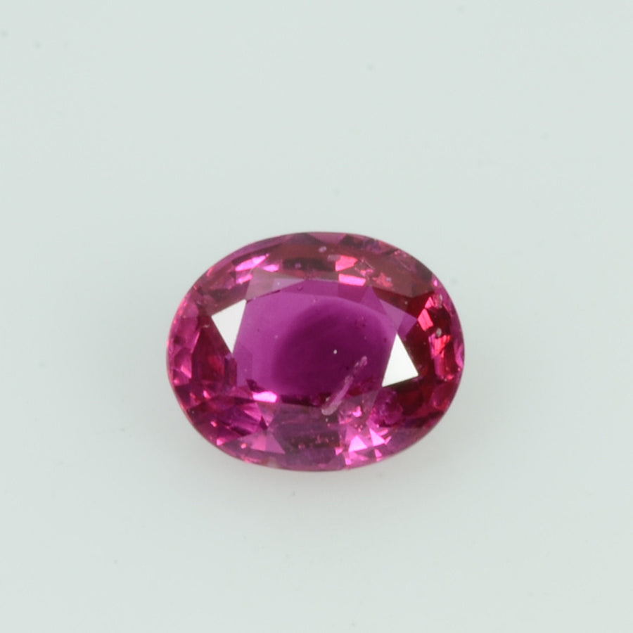 0.59 Cts Unheated Natural Burma Ruby Loose Gemstone Oval Cut