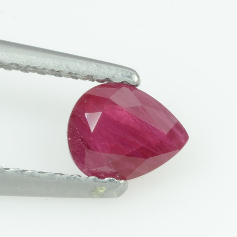 0.64 Cts Natural Burma Ruby Loose Gemstone Pear Cut