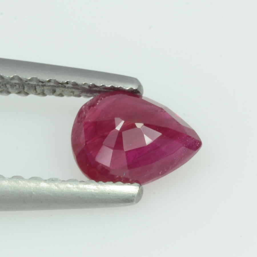 0.64 Cts Natural Burma Ruby Loose Gemstone Pear Cut