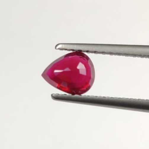 0.70 cts Natural Burma Ruby Loose Gemstone Pear Cut