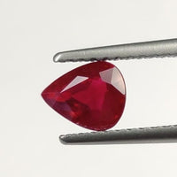 0.81 cts Natural Burma Ruby Loose Gemstone Pear Cut