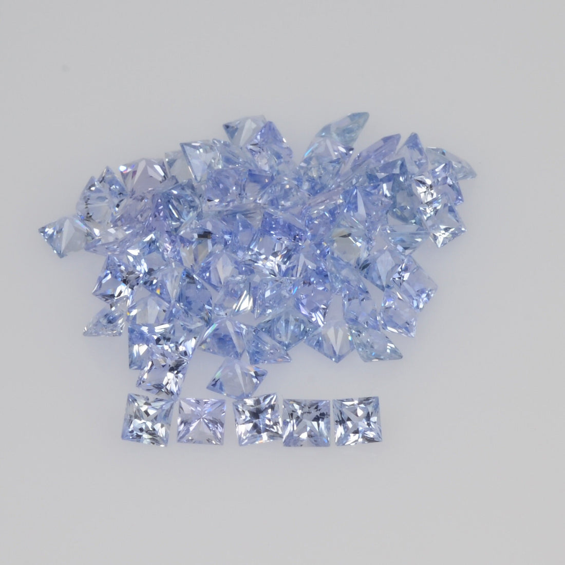 2.8-3.3 MM Natural Princess Cut Blue Sapphire Loose Gemstone