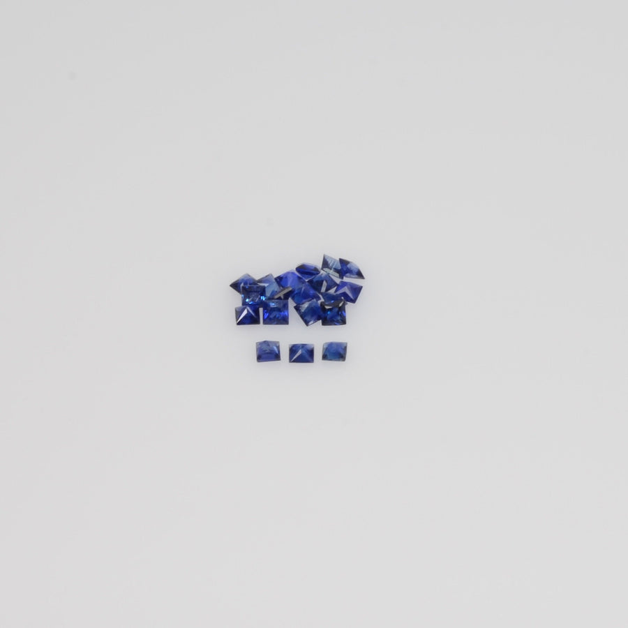 1.1-1.8 MM Natural Princess Cut Blue Sapphire Loose Gemstone