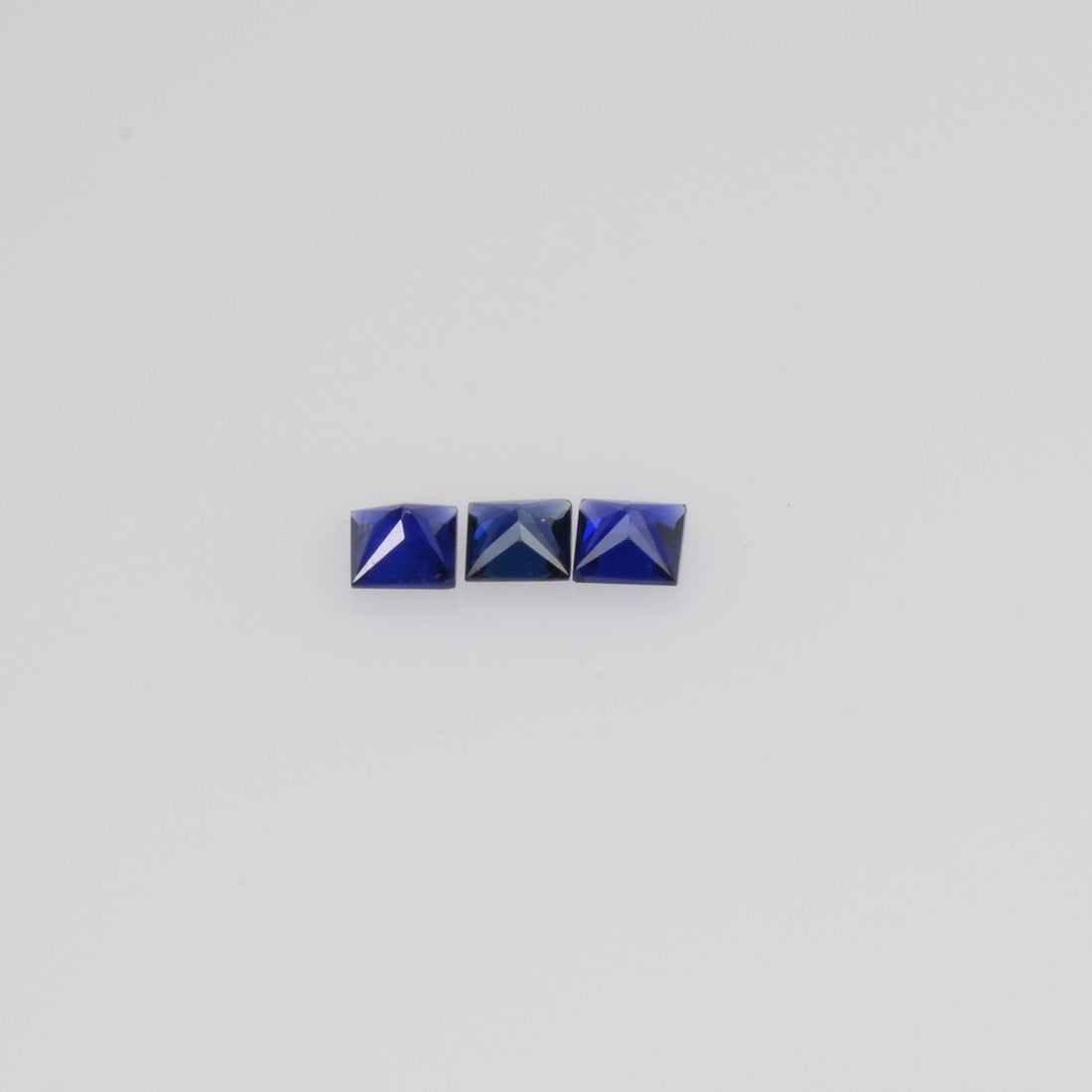 2.6-3.0 MM Natural Princess Cut Blue Sapphire Loose Gemstone