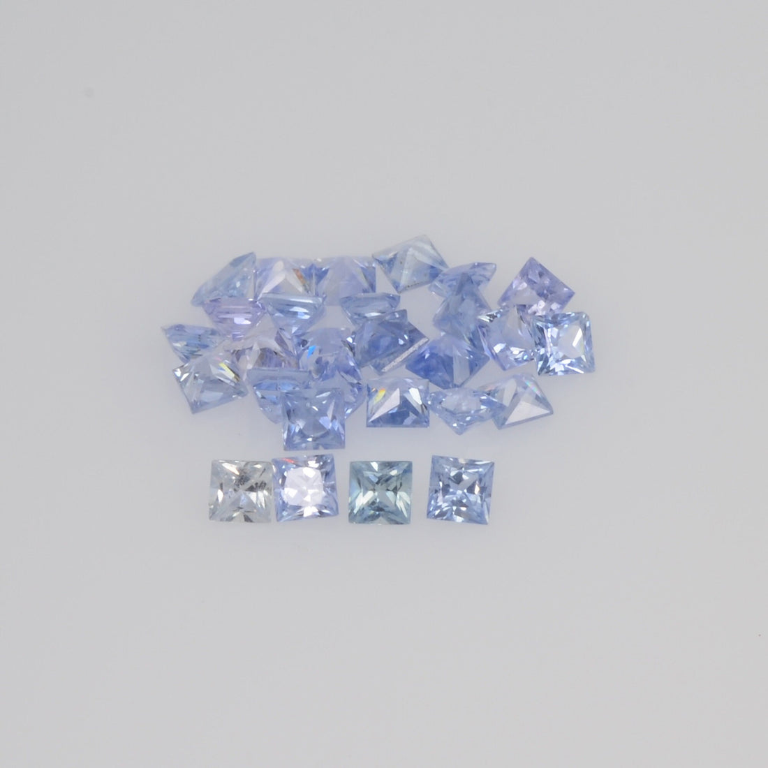 2.7-3.2 MM Natural Princess Cut Blue Sapphire Loose Gemstone