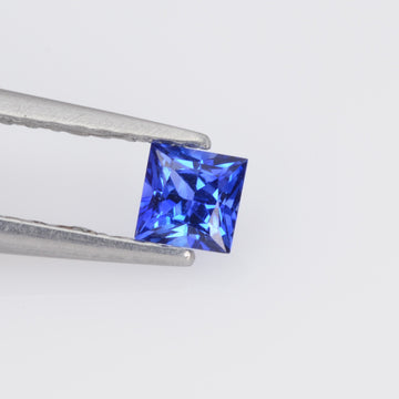 3.2-4.0 MM Natural Princess Cut Blue Sapphire Loose Gemstone