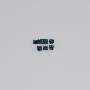 1.6-2.8 MM Natural Princess Cut Blue Sapphire Loose Gemstone