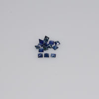 1.3-2.7 MM Natural Princess Cut Blue Sapphire Loose Gemstone