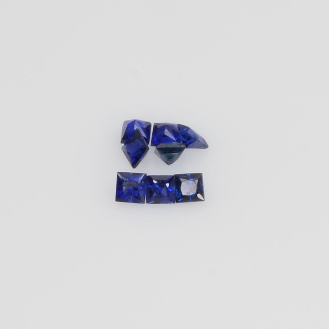 1.7-2.2 MM Natural Princess Cut Blue Sapphire Loose Gemstone