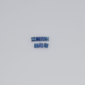 1.1-2.7 MM Natural Princess Cut Blue Sapphire Loose Gemstone