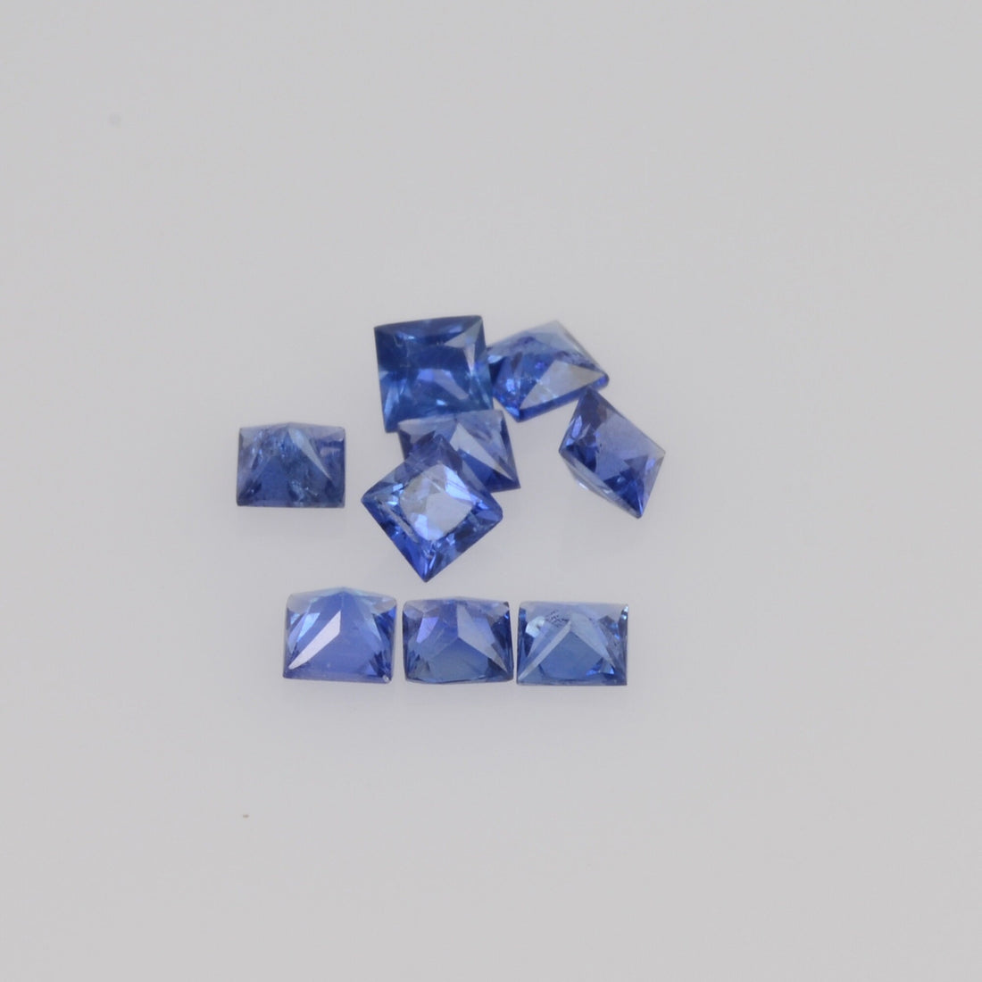 2.1-2.6 MM Natural Princess Cut Blue Sapphire Loose Gemstone