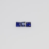 2.6-3.0 MM Natural Princess Cut Blue Sapphire Loose Gemstone