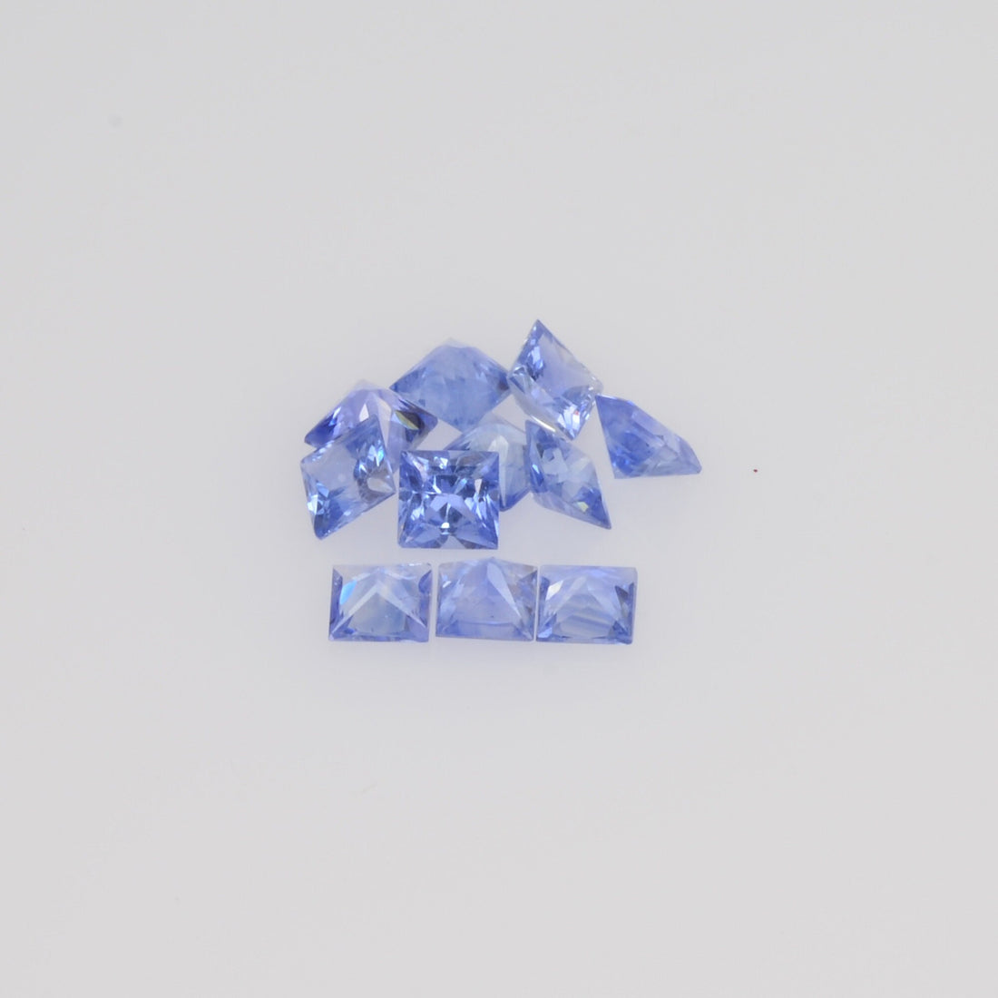 2.6-3.2 MM Natural Princess Cut Blue Sapphire Loose Gemstone