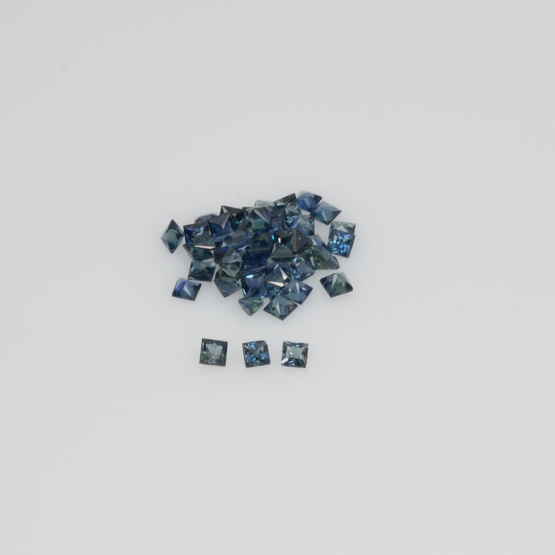 1.4-2.8 MM Natural Princess Cut Teal Blue Green Sapphire Loose Gemstone