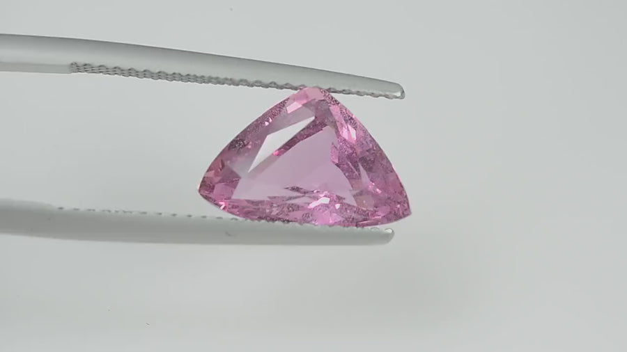 3.68  cts Natural  Pink Sapphire Loose Gemstone Trillion Cut