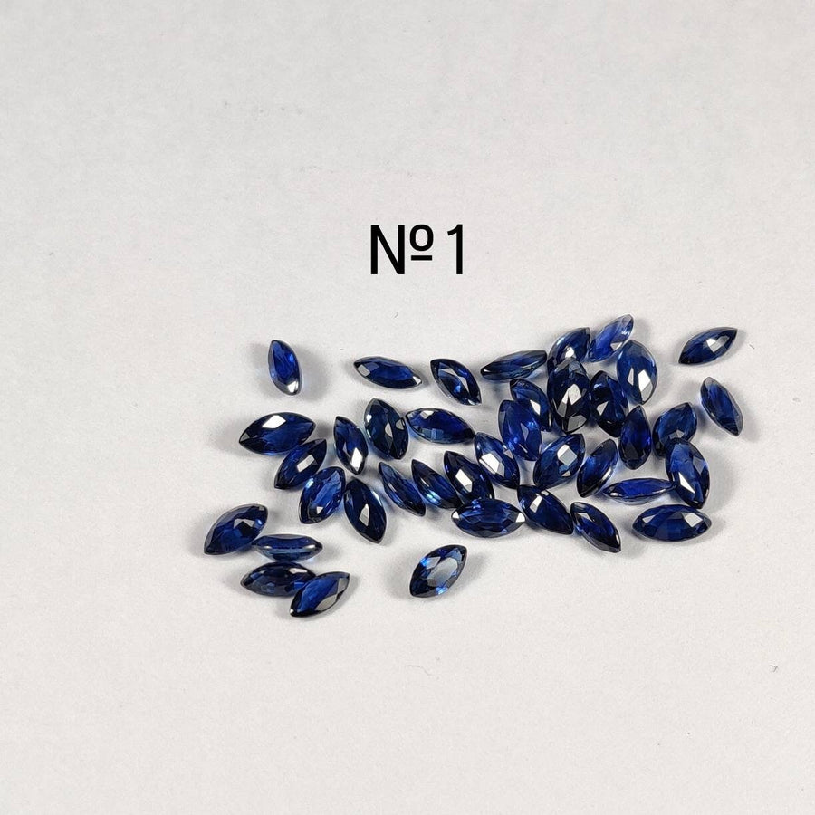 5x2.5 MM Natural Blue Sapphire Marquise Cut | 9 Different Grades | Varieties Of Color & Clarity | Deep / Medium / Pastel Blue | Calibrated